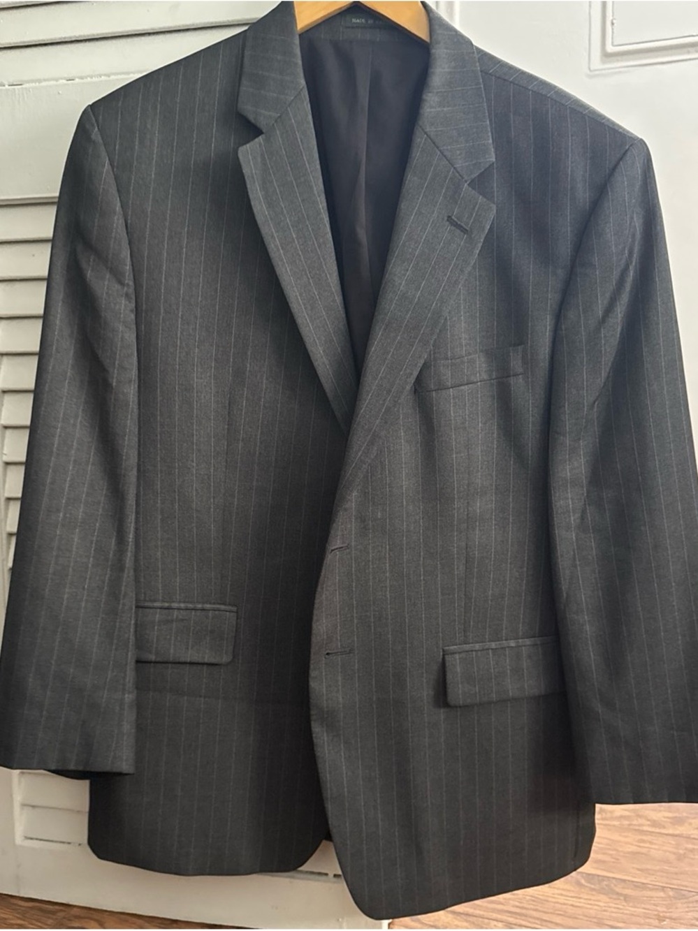 Ralph Lauren Charcoal Pinstripe Suit Jacket